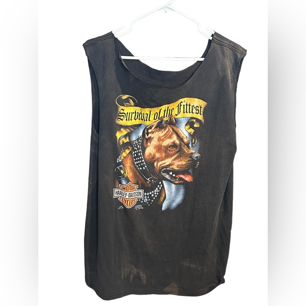 Vintage 1993 Thrashed Harley Davidson Daytona Bike Week 3D Emblem Tee Shirt